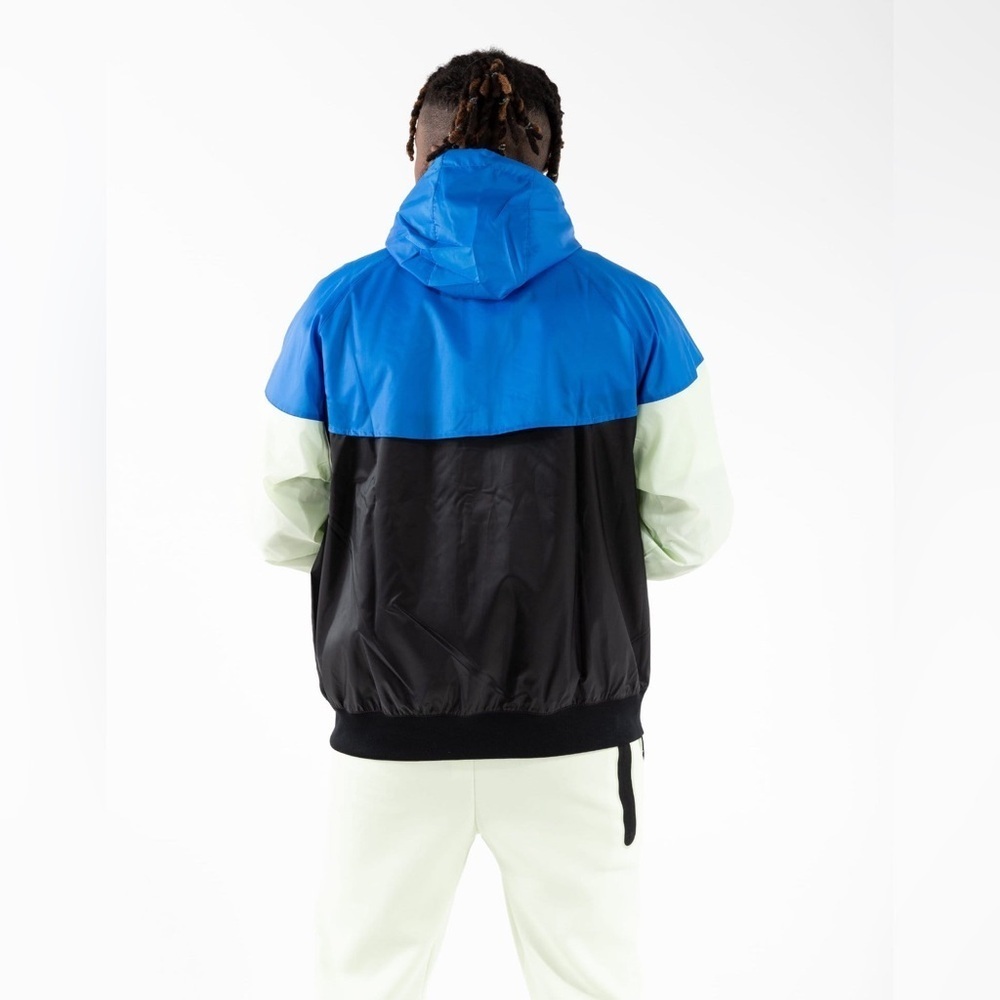 Nike Sportswear Windrunner Hooded Zip Up Jacket Athletic Retro Blue Black XL - Picture 2 of 16